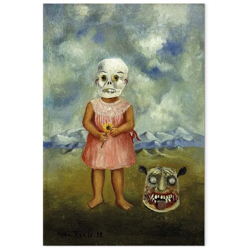  Slika - Frida Kahlo &amp;ndash; Girl with Death Mask (She Plays Alone) 20x30 Akustična Slike