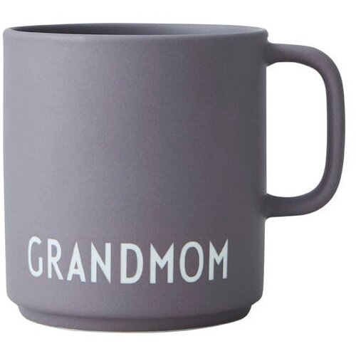 Design Letters Siva porcelanasta skodelica Grandmom Slike