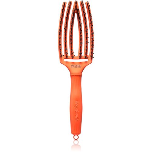 Olivia Garden Fingerbrush Boar & Nylon krtača za lase z najlonskimi in prašičjimi ščetinami Dolce Vita Orange Spritz 1 kos Cene