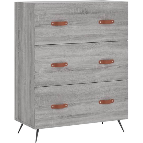  Visoka komoda siva sonome 69,5x34x180 cm od konstruiranog drva Slike