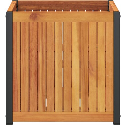  Vrtna sadilica 45 x 45 x 44 cm masivno bagremovo drvo i čelik Slike