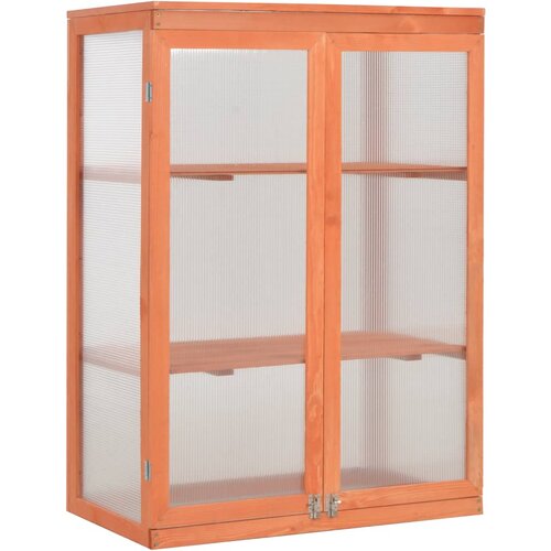 vidaXL Rastlinjak iz lesa 75x47x109 cm Cene