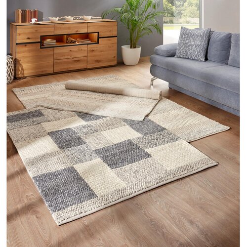 Linea Natura ročno tkana preproga nordic 160/230 cm tkano siva Slike
