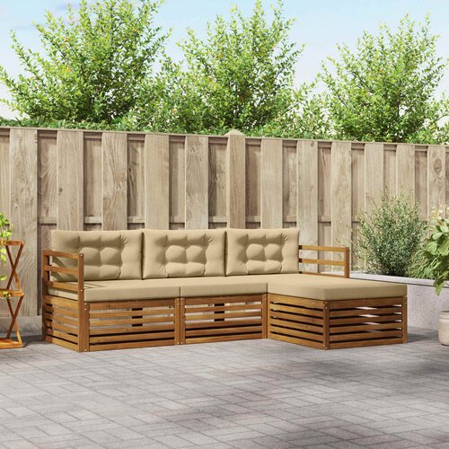  Set vanjskih sofa Prirodna i bež 245,5 x 162,5 x 73 cm Cene