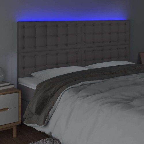  Uzglavlje sivo 160x5x118/128 cm od umjetne kože Slike
