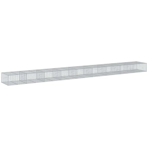 VidaXL Gabionska ko&amp;scaron;ara s poklopcem 900x100x50 cm pocinčano željezo Slike