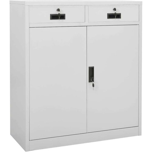  Uredski ormarić svjetlosivi 90 x 40 x 102 cm čelični Cijene