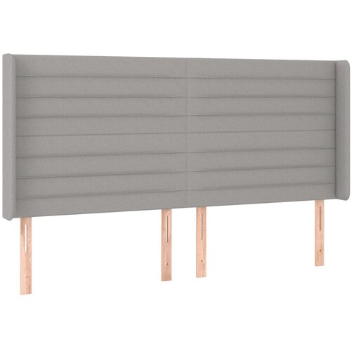 Maison Chic vzglavna omarica - nočna omarica - posteljna omarica z u&amp;scaron;esi svetlo sivo 163x16x118/128 cm blago, (21708251) Slike