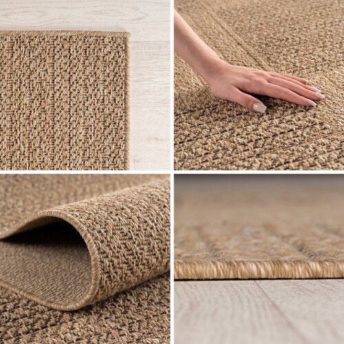 Ayyildiz Carpets Rjava okrogla notranja in zunanja preproga &amp;oslash; 160 cm Timber 1405 &amp;ndash; Slike