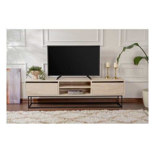 Hanah home TV polica Escape 180 Black Travertine Slike