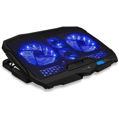 Connect IT CCP-2200-BK-Podloga za hlađenje za laptop 4x ventilatora 2xUSB crna/plava Cene
