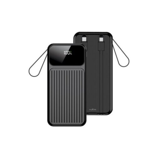 Maxlife prenosna baterija Power Bank 10.000mAh z vgrajenimi kabli USB tipC in Lightning Cene