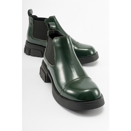 LuviShoes CAFUNE Green Patent Leather Women's Boots Slike