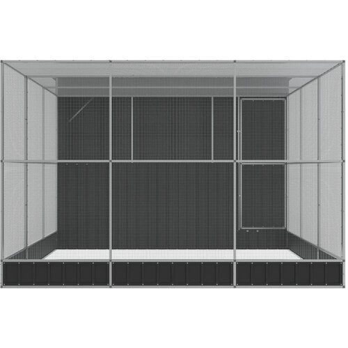  Kavez za ptice s produžetkom srebrni 497x303x216 cm čelični Slike