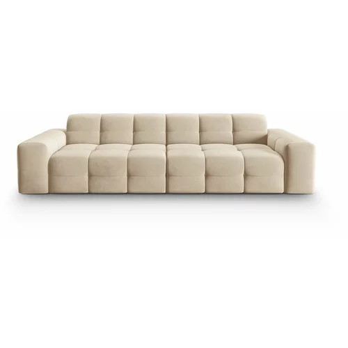 Micadoni Home Sofa bež baršun 255 cm Kendal -