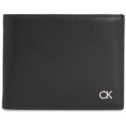 Calvin Klein Velika moška denarnica Metal Ck K50K511692 Ck Black BEH