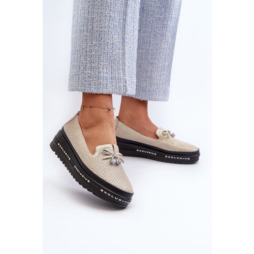S. BARSKI Shiny Women's Leather Loafers on Platform S.Barski Cene