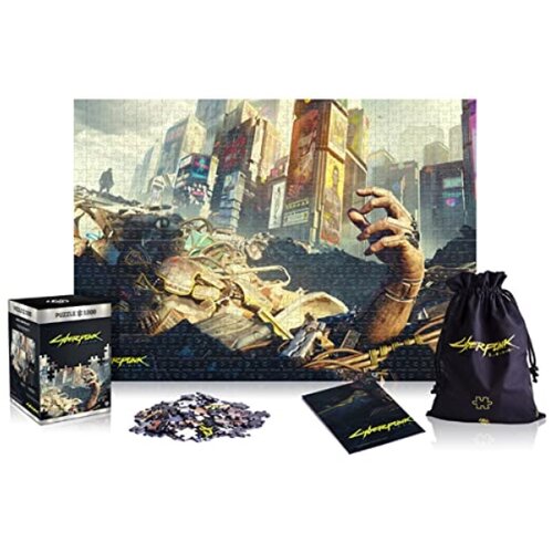 Lotte Dober plen Cyberpunk 2077 Hand - 1000 kosov sestavljanke za odrasle in otroke, stare 14 let - 68x48cm igralna sestavljanka s plakatom in torbo - Cyber, (20834891) Cene