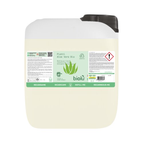 Biol&amp;ugrave; Deterdžent za ručno pranje posuđa sensitive - Aloe vera - 5 l Slike