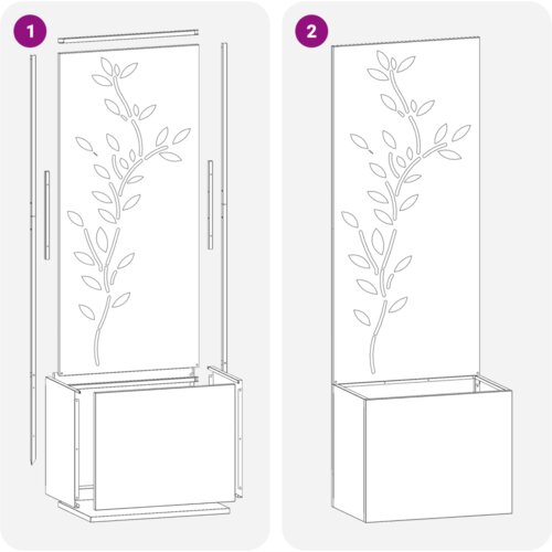 vidaXL Vrtno korito z dekorativno ploščo Rjav 50 x 140 cm Cene