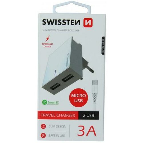 Swissten 3A 2xUsb Micro (Bela) kućni punjač Cene