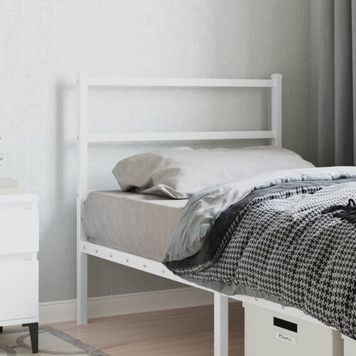 VidaXL Metalno uzglavlje bijelo 90 cm Slike