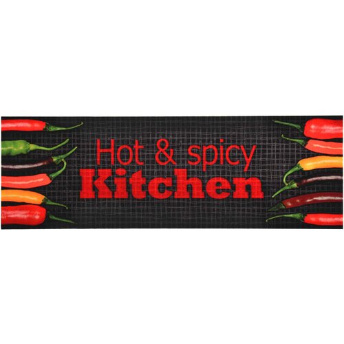 vidaXL Kuhinjska preproga pralna z napisom Hot & Spicy 60x300 cm Cene