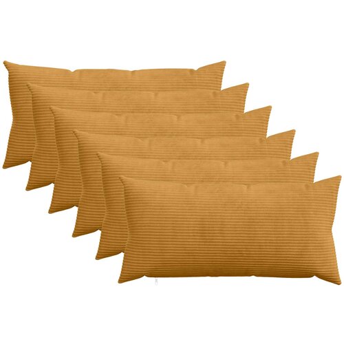  Presvlaka za jastuk 6 pcs HEERLEN Žuta 40 x 80 cm Kord Cijene
