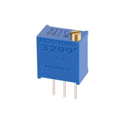 Bourns cermet trim potenciometar, 25 okretaja, 5 k&amp;omega;, 0,5 w, tht, gornji, 3299W-1-502LF cermet trimer linearno 0.5 w 5 kΩ 9 &amp;deg; 1 st. Slike