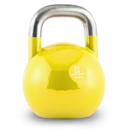 Capital Sports Compket 16, žuta, 16 kg, natjecateljski kettlebell, okrugli uteg