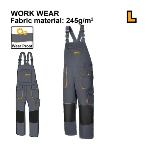 Ingco wuct8033.l radne pantalone sa tregerima vel l super ( WUCT8033.L ) Cene