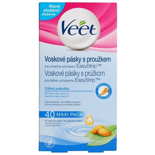 Veet Easy-Strip traka za depilaciju s voskom za osjetljivu kožu 40 kom Cijene