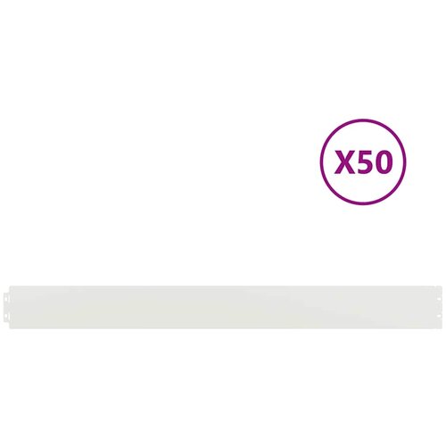 vidaXL Travnate obrobe 50 kosov Bela 10x103 cm Hladno valjano jeklo, (5000097413) Cene
