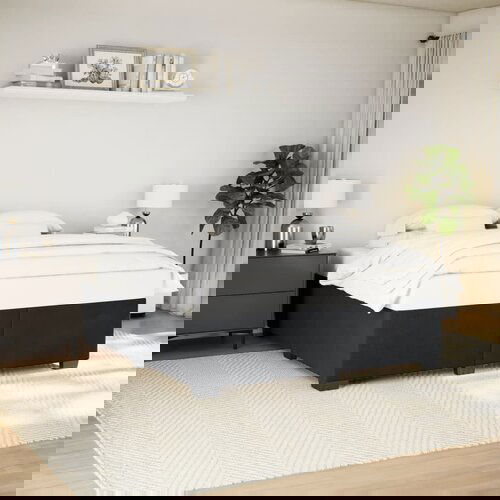 The Living Store Posteljni okvir črna 180x200 cm žamet - Posteljni Okvir, (21489223) Slike