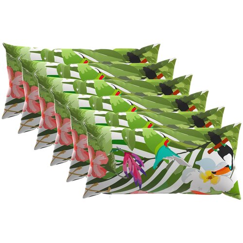 Presvlaka za jastuk 6 pcs HEERLEN Crna 40 x 70 cm Poliester Cene
