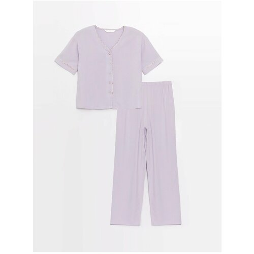LC Waikiki Pajama Set - Purple - Plain Cene
