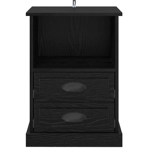 VidaXL Noćni ormar 2 pcs Crni hrast 43 x 36 x 60 cm Konstruirano drvo Slike