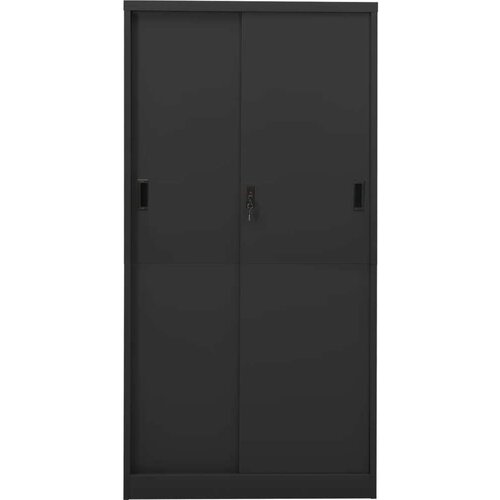 VidaXL uredski ormarić s kliznim vratima antracit 90x40x180 cm čelični Slike