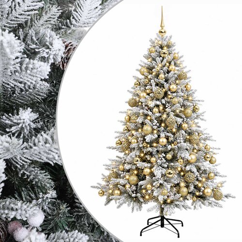  Umjetno božićno drvce s kuglicom 180 cm 300 LED lampica Slike