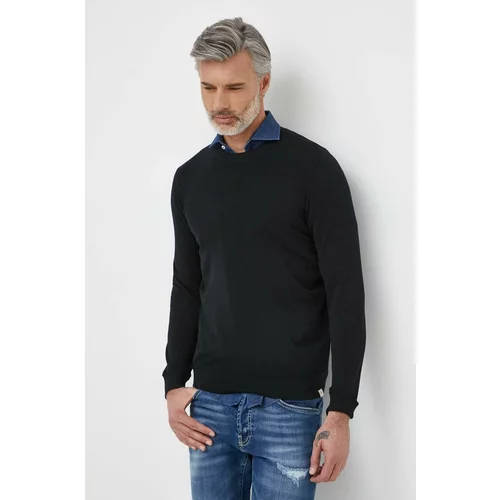 Liu Jo Bombažen pulover črna barva