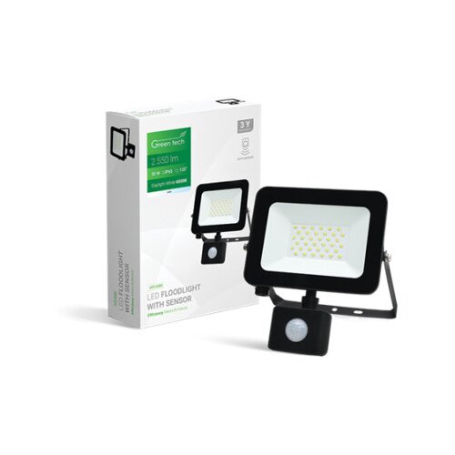 Greentech LED reflektor 30W 6500K crni AFS-30BK senzor CW ( 060-0622 ) Cene
