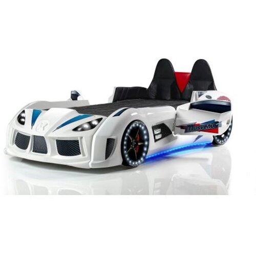 Hanah home Mnv3 - White Multicolor Car Bed O&amp;Scaron;TEĆENO Slike