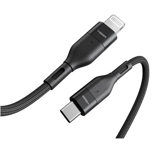 Veger CL01 pleteni kabel USB-C na Lightning, 1,2m, črn Cene