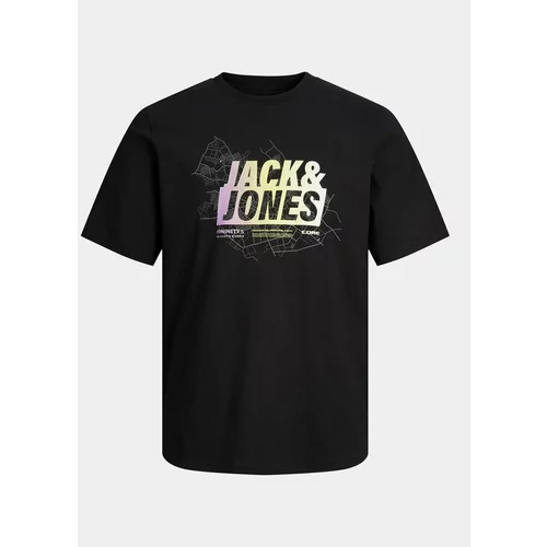 Jack & Jones Majica Map 12257908 Črna Regular Fit