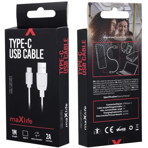 Maxlife usb - usb-c tip kabela 2A