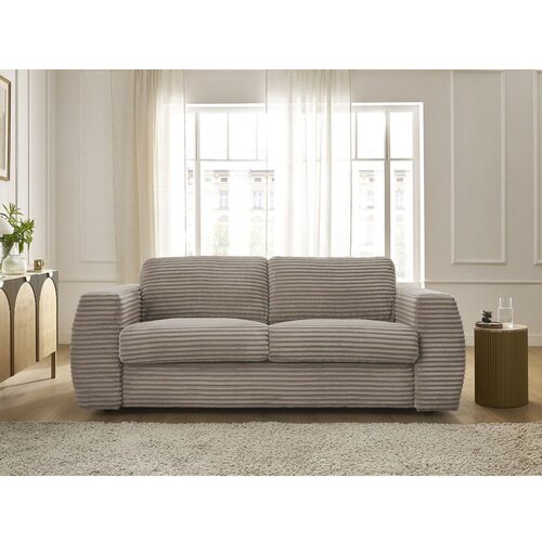 Bobochic Paris Smeđe-siva sofa za spavanje/sklopiva od samta 220 cm Hugo &amp;ndash; Slike