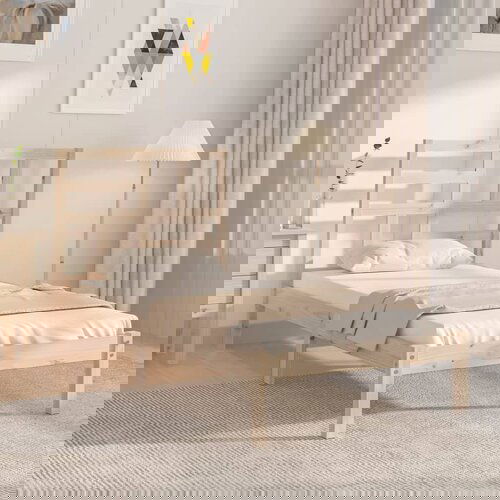The Living Store Posteljni okvir trden les 75x190 cm - Posteljni Okvir, (21525819) Slike
