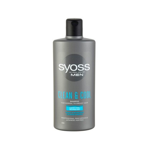 Syoss Men Clean &amp;amp; Cool osvežujoč &amp;scaron;ampon 440 ml za mo&amp;scaron;ke Slike