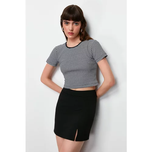 Trendyol Black Flexible Mini Short Skirt