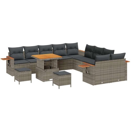  Vrtna sedežna garnitura z blazino 13 pcs Siva, (5000133569) Cene